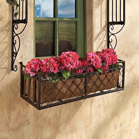 metal window box home depot|36 inch metal window box.